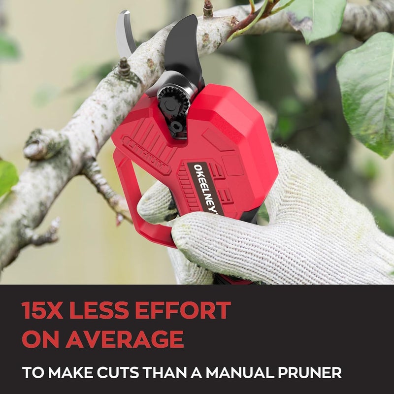 Okeelney Electric Pruning Shears for Milwaukee M18 Battery, Brushless Cordless Branch Cutter Pruner with 1.5 inch Cut Capacity for Tree trimming, Shrubs, Gardening - 1 YEAR REPLACEMENT WARRANTY - Image 5